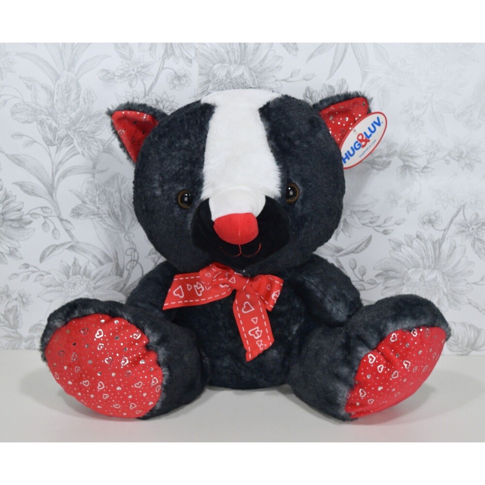 Hug & Love Skunk Valentine's Plush Stuffed Animal 16" NWT